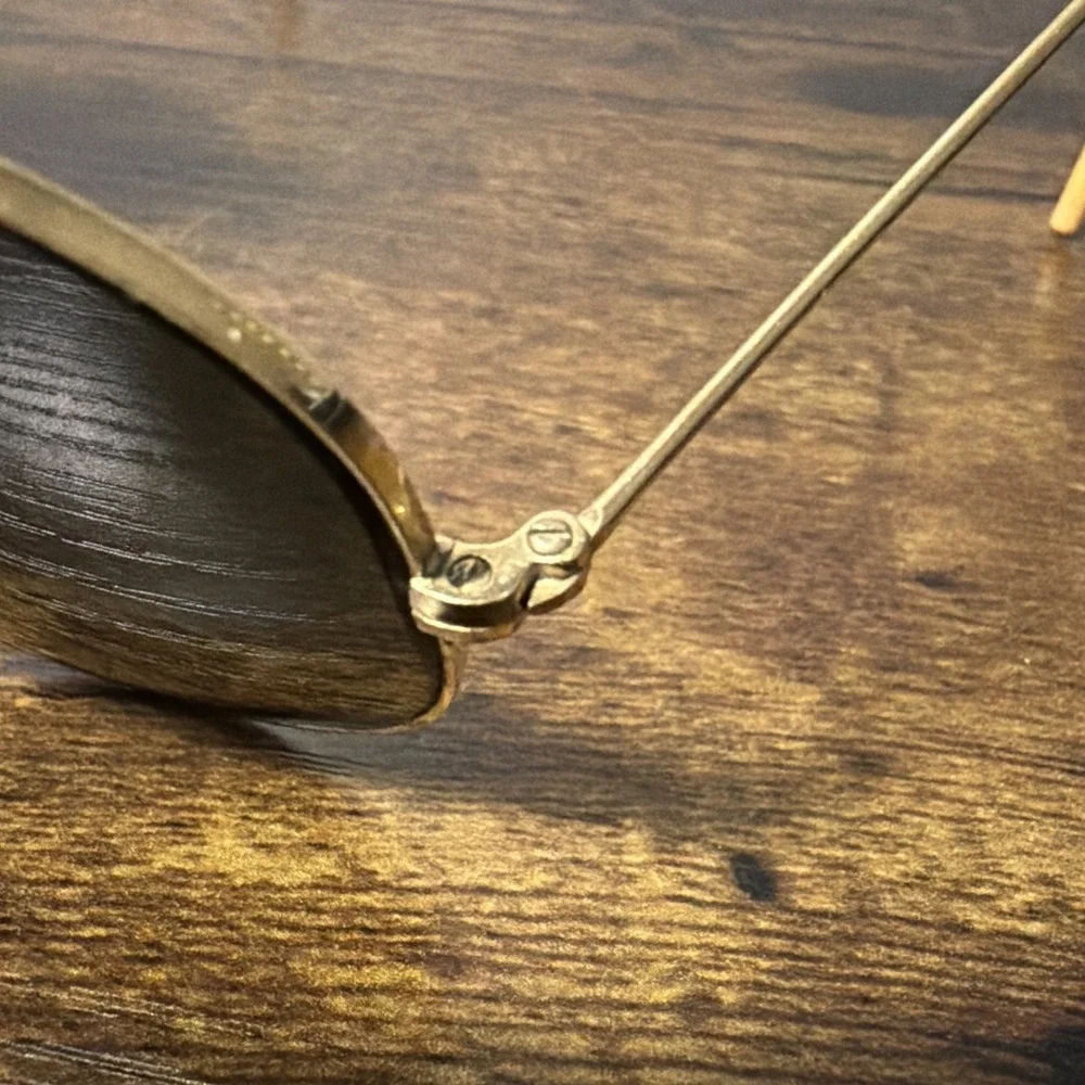 VTG 1970's 62mm B&L‎ RAY-BAN USA w/Wire Frames & Ear Hooks, Teardrop Style HTF!